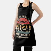 Gepensioneerd 2024 Mijn probleem niet meer Schort (Insitu)