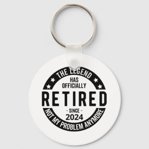 Gepensioneerd 2024 niet meer mijn probleem, grappi sleutelhanger