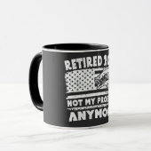 Gepensioneerd 2024 niet mijn probleem meer grappig mok (Voorkant links)