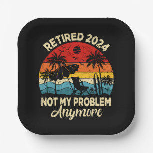 Gepensioneerd 2024 Niet Mijn Probleem Meer Leuk Papieren Bordje
