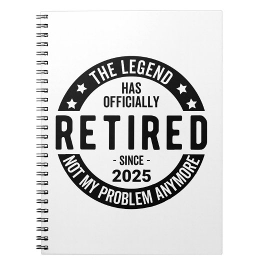 Gepensioneerd 2025 Niet meer mijn probleem - Pensi Notitieboek (Voorkant)