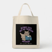 Gepensioneerd 2025: niet meer mijn probleem tote bag (Achterkant)