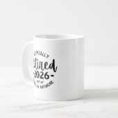 Gepensioneerd 2026 Niet meer mijn probleem, Grappi Koffiemok (Voorkant links)