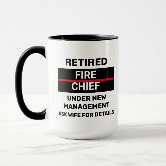 Gepensioneerd brandweercommandant grappig pensioen mok (Links)