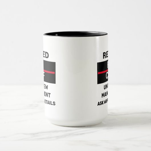 Gepensioneerd brandweercommandant grappig pensioen mok (Midden)