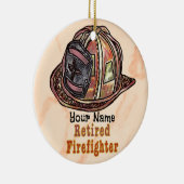 Gepensioneerd brandweerman keramiek ornament (Rechts)