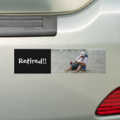 Gepensioneerd! Bumpersticker (Op auto)