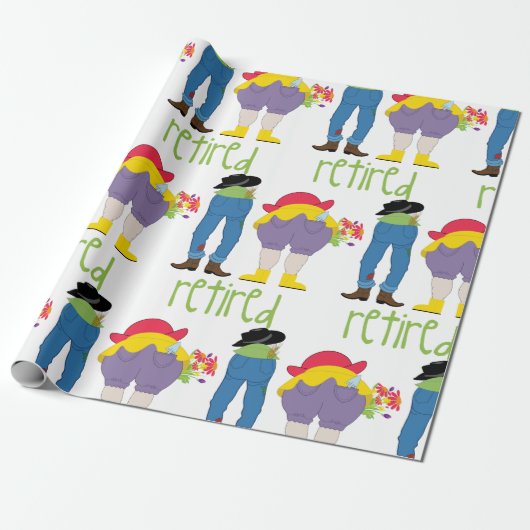 Gepensioneerd Cadeaupapier (Uitgerold)