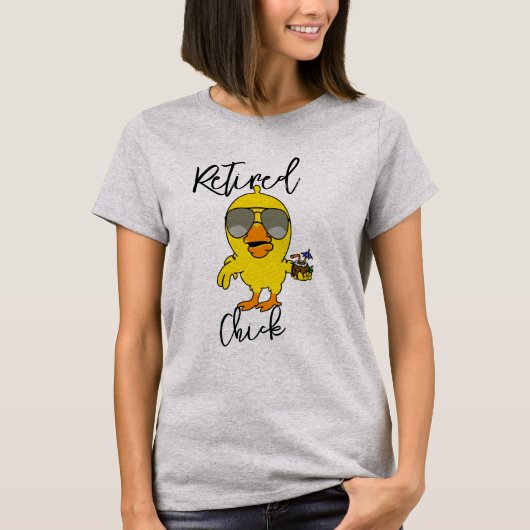Gepensioneerd Chicken T-shirt - Grappig Boerderij (Voorkant)