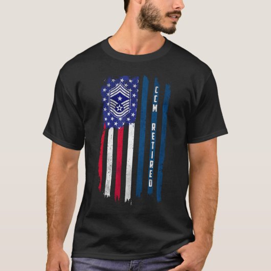 Gepensioneerd E-9 Commando Chief Master Sergeant R T-shirt (Voorkant)
