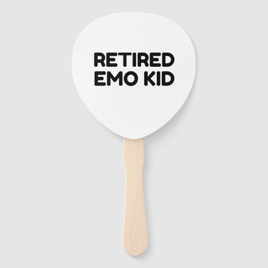 Gepensioneerd Emo Kind Funny Quote Handwaaier (Voorkant)