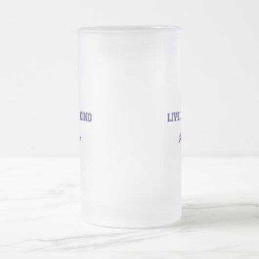 Gepensioneerd en leven als een koning matglas bierpul (Center)