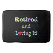 Gepensioneerd en liefdevol! badmat (Voorkant)