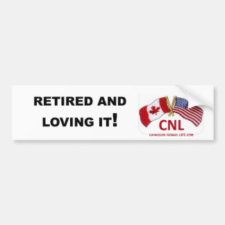 Gepensioneerd en liefhebbend bumpersticker