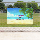 Gepensioneerd en liefhebbend...kleurrijk ontwerp, spandoek (Insitu)