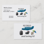 Gepensioneerd en liefhebbend Vakantie Contactkaartje (Voorkant / Achterkant)