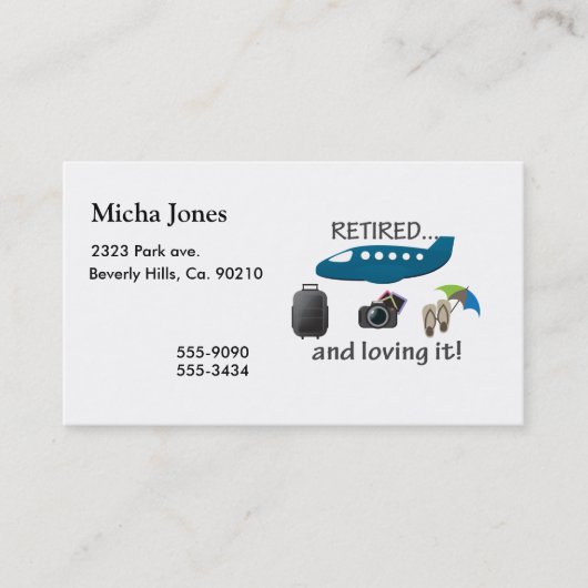 Gepensioneerd en liefhebbend Vakantie Contactkaartje (Voorkant)