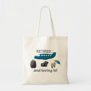 Gepensioneerd en liefhebbend Vakantie Tote Bag