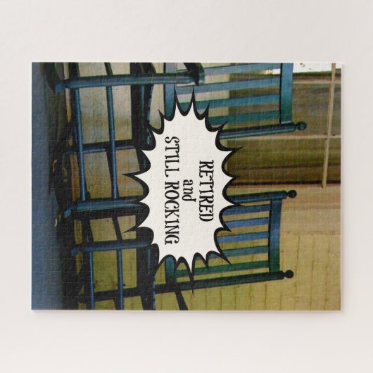 Gepensioneerd en nog Rocking aangepaste ornament Legpuzzel (Horizontaal)