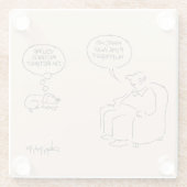 Gepensioneerd Glazen Onderzetter (Achterkant)