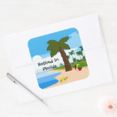 Gepensioneerd in Florida Vierkante Sticker (Envelop)