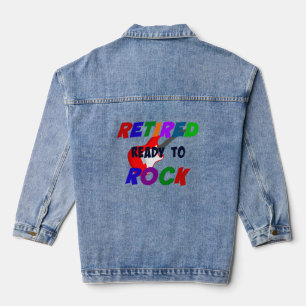 Gepensioneerd-Klaar aan Rock Denim Jacket