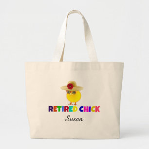 Gepensioneerd kuiken, zo schattig. Pas aan met je Grote Tote Bag