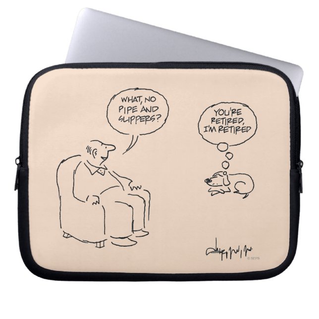 Gepensioneerd Laptop Sleeve (Voorkant)
