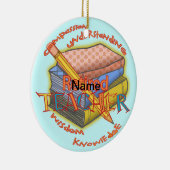 Gepensioneerd Leraar Motto rond ornament (Rechts)