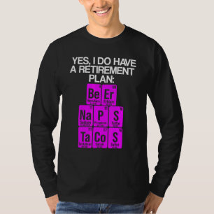Gepensioneerd leraar Wetenschap Dienstplicht Schoo T-shirt