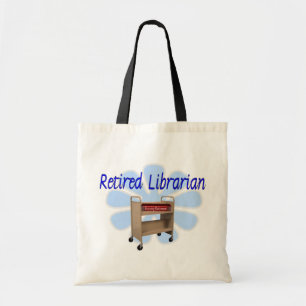gepensioneerd Librarian Book Cart Design Tote Bag