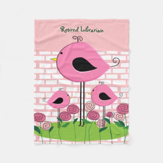 Gepensioneerd Librarian Fleece Blanket (Voorkant)
