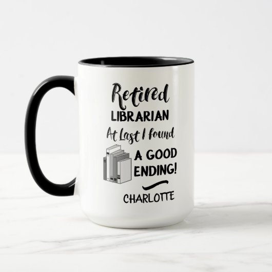 Gepensioneerd Librarian Funny Quote Mok (Links)