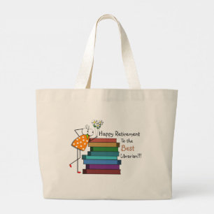 Gepensioneerd Librarian Grote Tote Bag