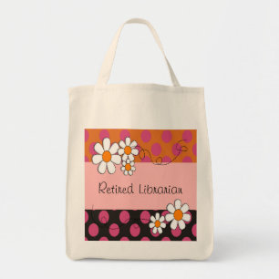 Gepensioneerd Librarian Tas Daisies Canvas tas