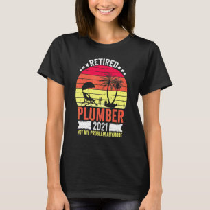 Gepensioneerd loodgieter voor mannen 2021 sanitair t-shirt
