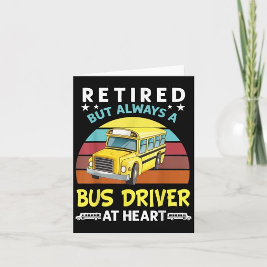 Gepensioneerd maar altijd een buschauffeur in hart kaart (Voorkant)