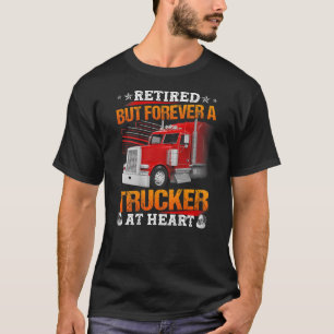 Gepensioneerd, maar voor altijd een trucker op het t-shirt