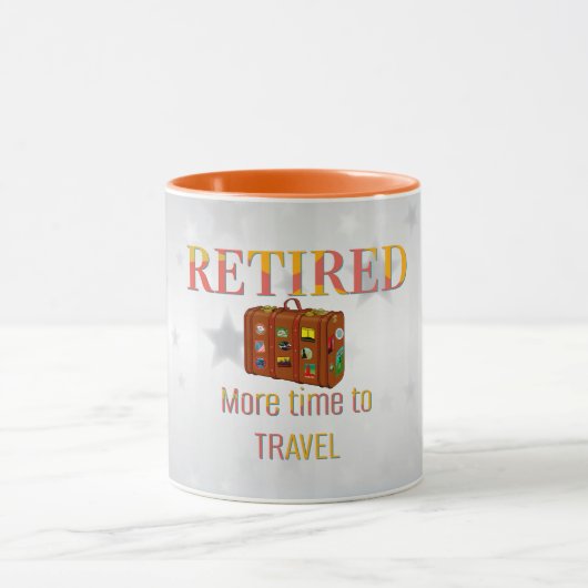 Gepensioneerd, meer tijd om te reizen mok (Midden)