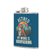 Gepensioneerd Mijn werk is backpacken Heupfles (Links)