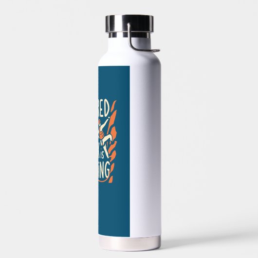 Gepensioneerd, mijn werk is klimmen waterfles (Links)