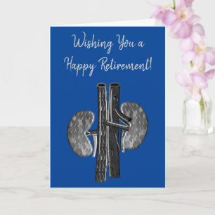 Gepensioneerd nefroloog Wenskaart blauw Kaart