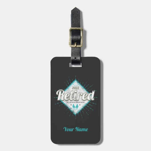 Gepensioneerd Niet mijn probleem meer  Bagagelabel (Voorkant verticaal)