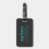 Gepensioneerd Niet mijn probleem meer  Bagagelabel (Achterkant verticaal)