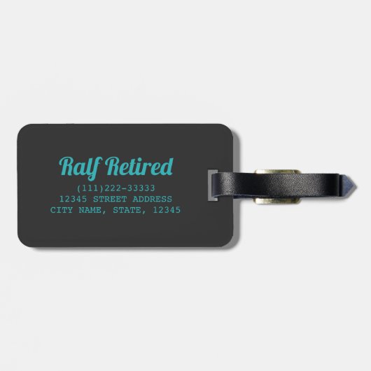 Gepensioneerd Niet mijn probleem meer Bagagelabel (Achterkant horizontaal)