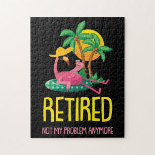 Gepensioneerd Niet mijn probleem meer oma Flamingo Legpuzzel