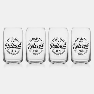 Gepensioneerd Officieel Met Pensioen 2026 Grappig Blikvorm Glas