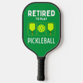 Gepensioneerd om Pickleball Paddles en Ball te spe (Achterkant)