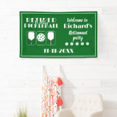 Gepensioneerd om te spelen Pickleball Modern Green Spandoek (Insitu)