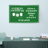 Gepensioneerd om te spelen Pickleball Modern Green Spandoek (Beurs)